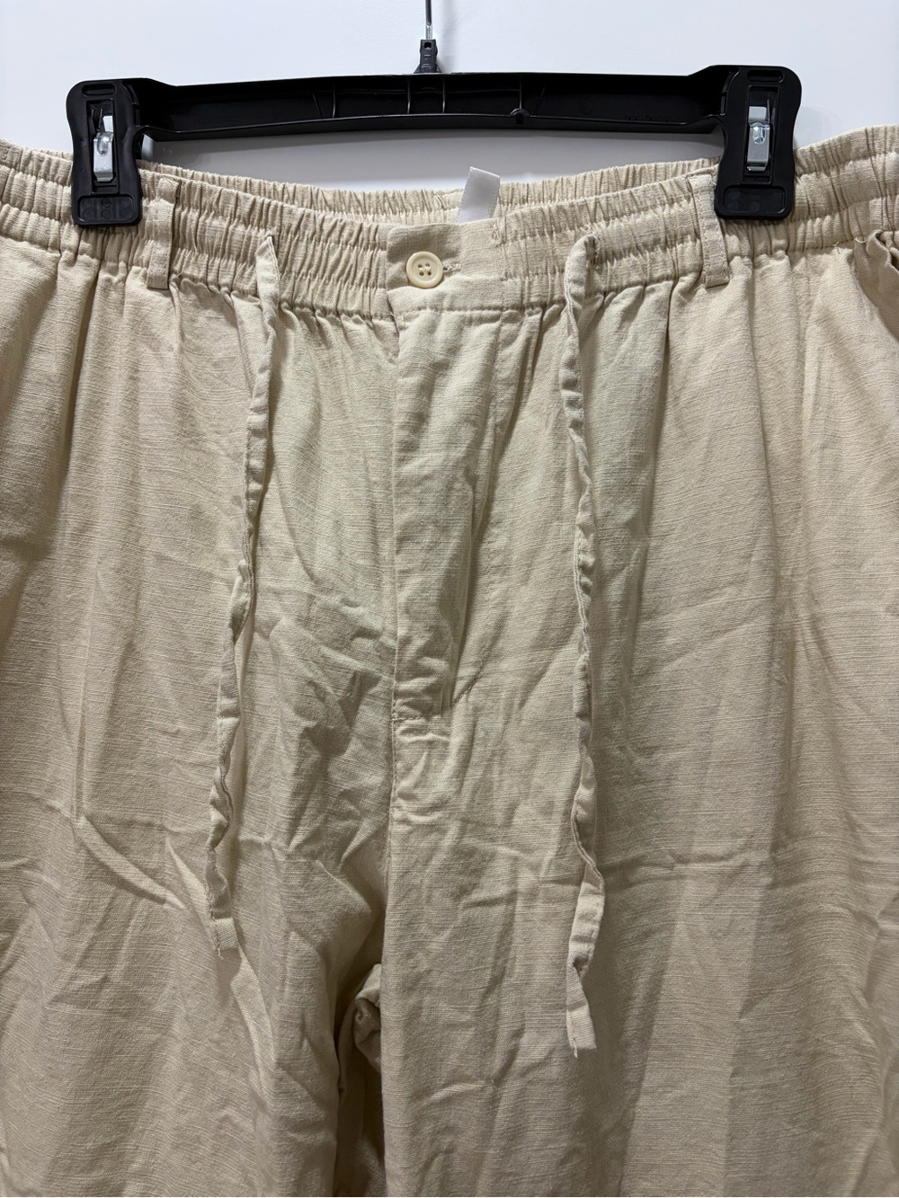 Sailwind Women’s Preppy Flowy Lightweight Linen-Blend Drawstring Pants - Beige - Picture 3 of 6
